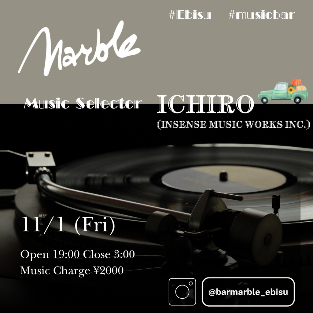 11/1(Fri) ICHIRO (Insense Music Works Inc.)