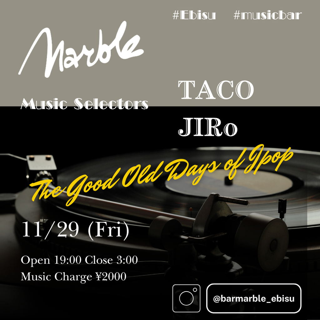 11/29 (Fri) TACO & JIRo