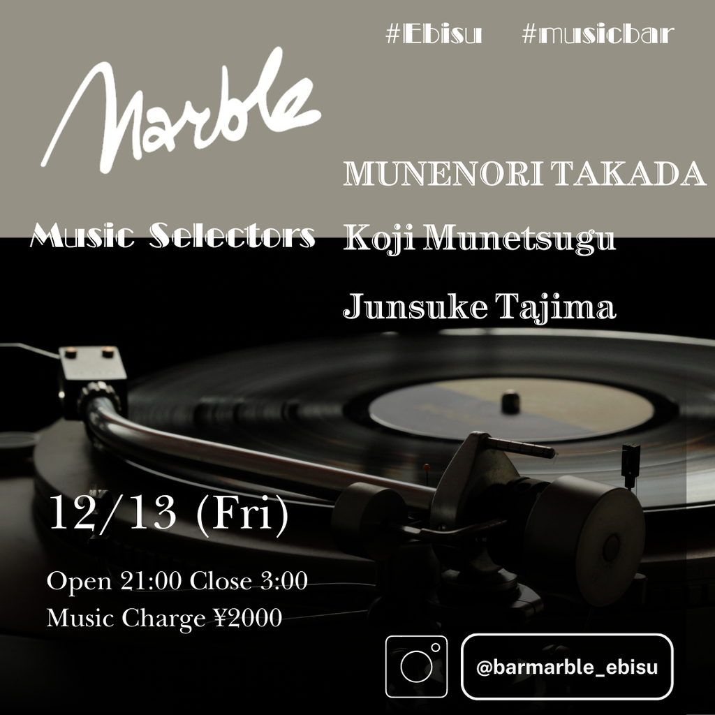 12/13 (Fri) MUNENORI TAKADA, Koji Munetsugu & Junsuke Tajima